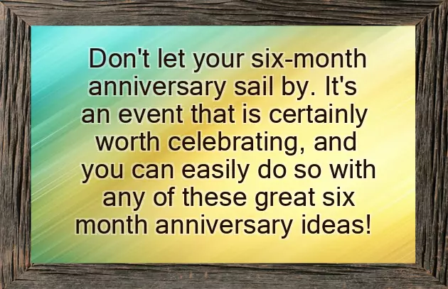 One Month Anniversary Ideas