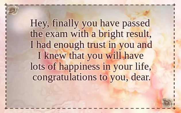 Exam Congratulations Wishes
