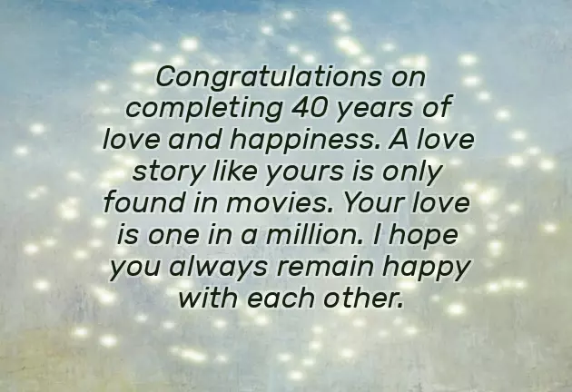 Ruby Wedding Anniversary