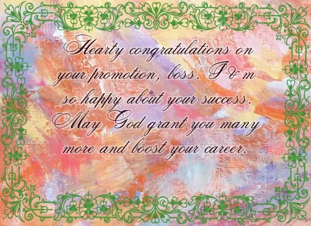 Congratulations On Your Promotion To Boss Congratulations On Your Promotion To Boss