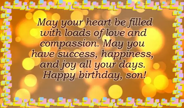 Happy Birthday From Mother To Son