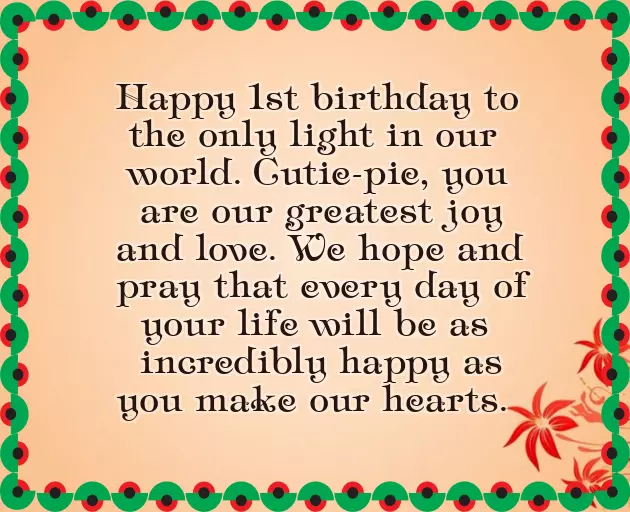 Happy Birthday Wishes 1 Year Boy