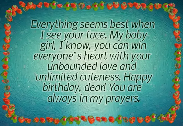 Wishing Birthday To Baby Girl