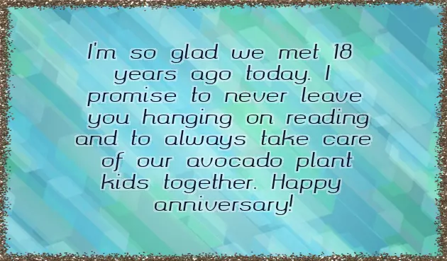 18 Year Wedding Anniversary 18 Year Wedding Anniversary