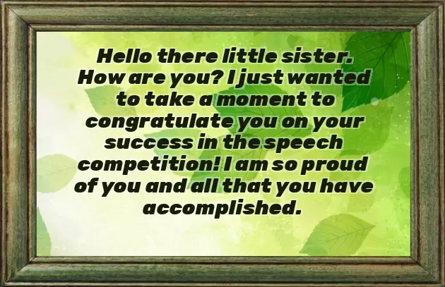 Congratulating Sister On Her Success Congratulating Sister On Her Success