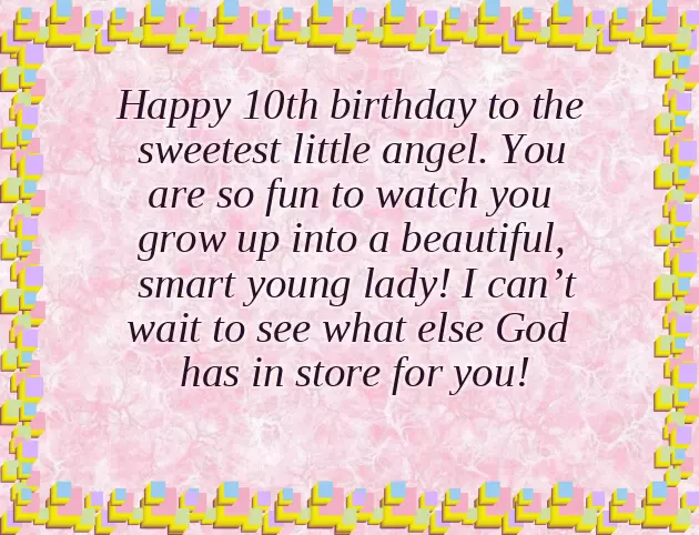 Happy Birthday Wishes For 10 Years Old Girl