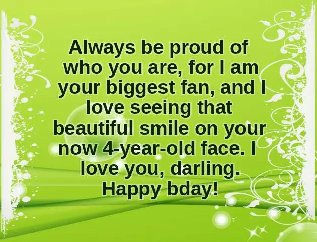 Birthday Wishes For My 4 Year Daughter