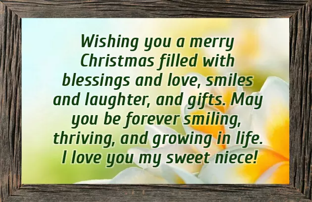 Christmas Greetings For Niece