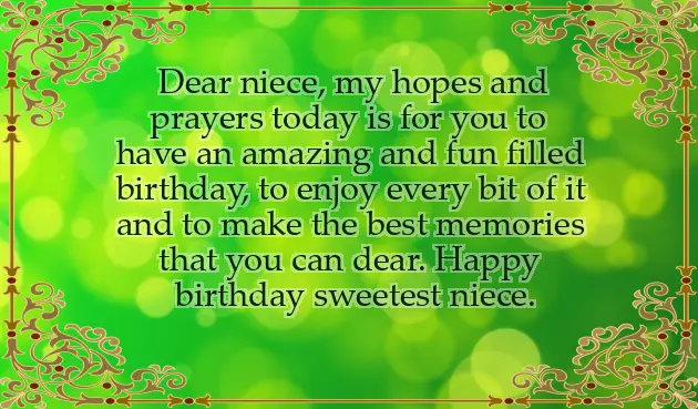 Simple Birthday Wishes To Niece