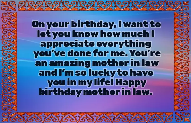 Happy Birthday To My Mother In Law Quotes