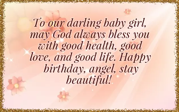 1St Year Birthday Wishes For Baby Girl