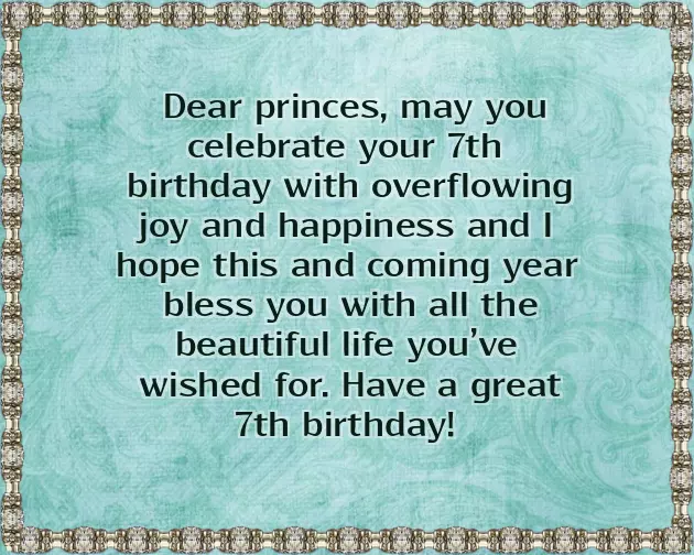 Birthday Greetings 7 Years Old Girl Birthday Greetings 7 Years Old Girl