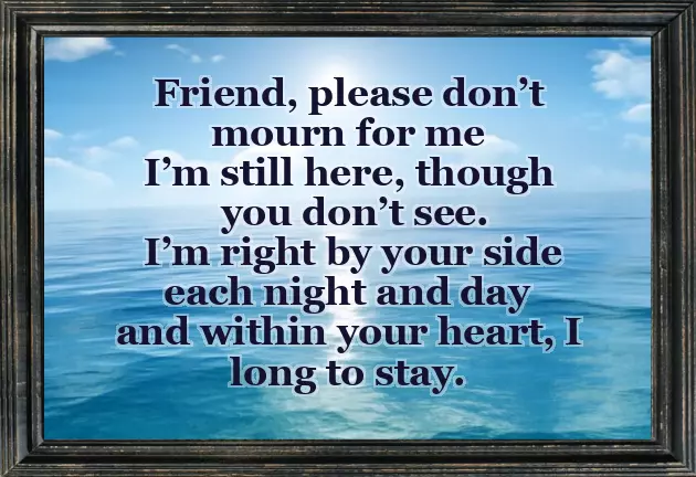 Poem For A Lost Friend Poem For A Lost Friend