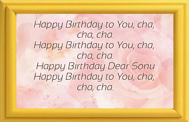 Happy Bday Sonu