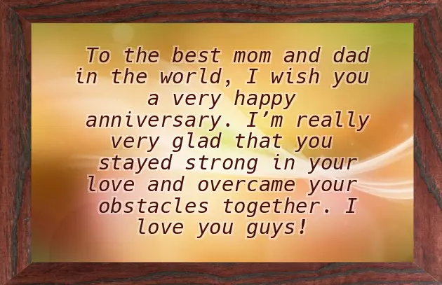 Wishes For Anniversary To Mom Dad