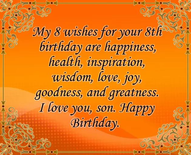 Birthday Wishes For An 8 Year Old Boy