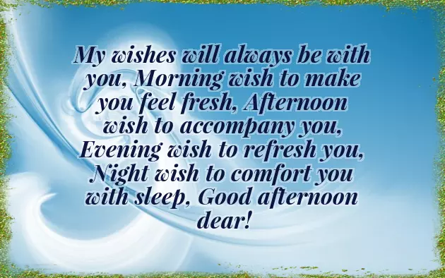 Romantic Good Afternoon Messages