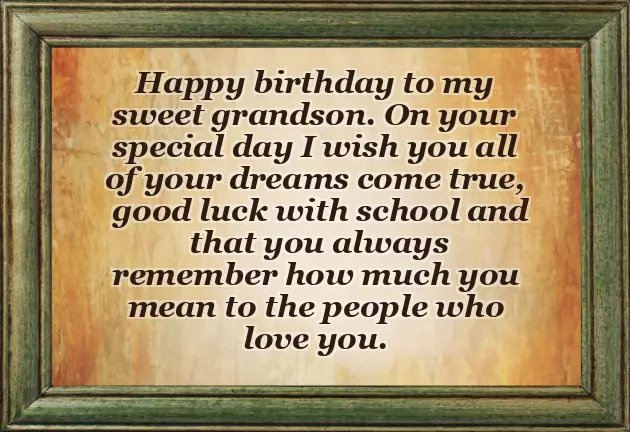 Happy Birthday Wishes To My Grandson