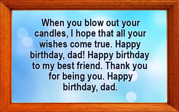 Wishes For Father On His Birthday