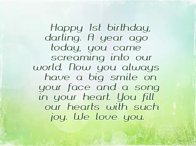 Birthday Wishes For My Niece On Her 1St Birthday