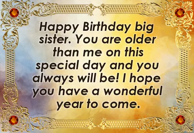 Birthday Wishes Letter For Sister