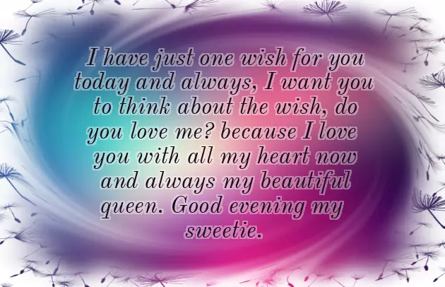 Good Evening Messages For Girlfriend