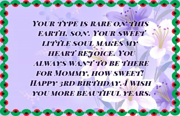 Birthday Wish To 3 Year Old Son