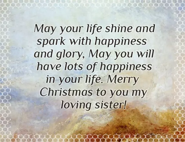 Christmas Message To A Sister