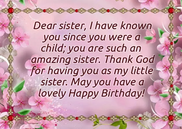 Sister Birthday Wishes Bible Words