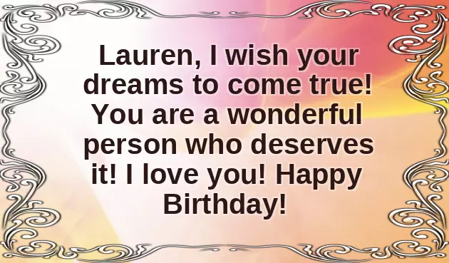 Happy Birthday Lauren