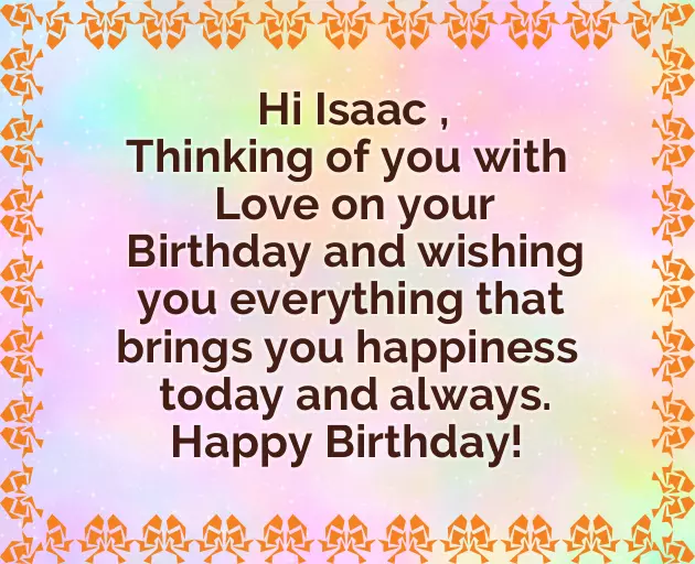 Isaac Happy Birthday