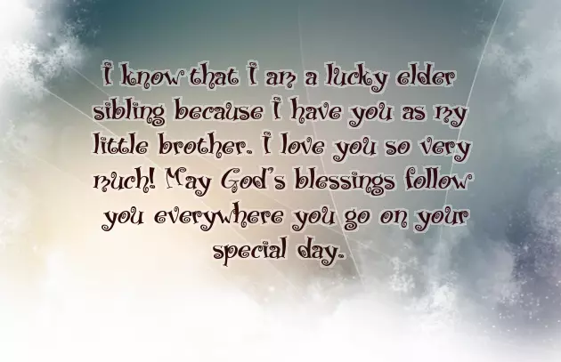 Birthday Wishes To Younger Brother