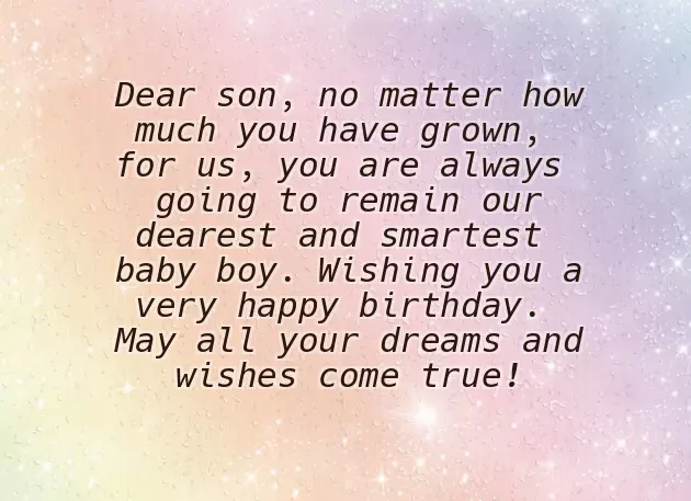 Birthday Wishes For Little Son