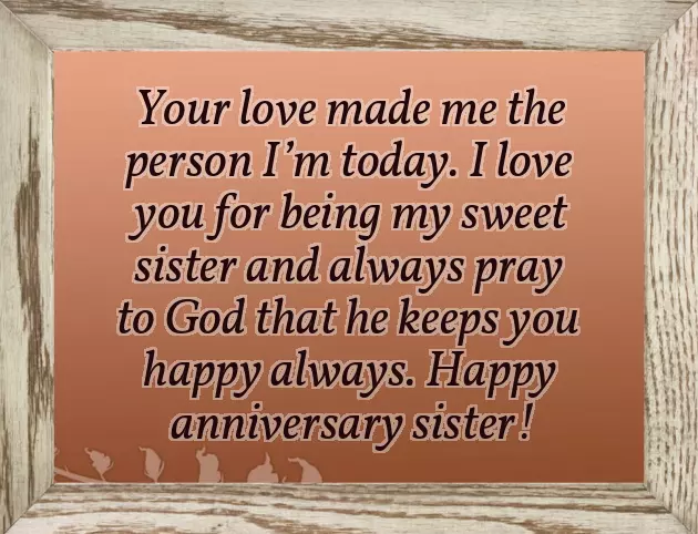 My Sister Wedding Anniversary Wishes