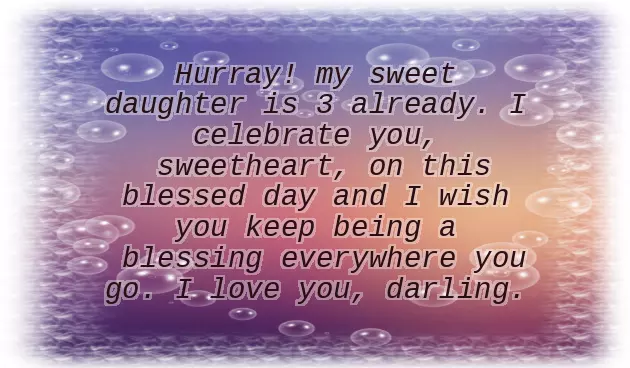 Happy Birthday To 3 Year Old Daughter Happy Birthday To 3 Year Old Daughter