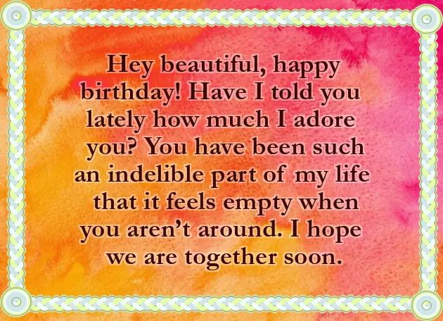 Long Distance Birthday Wishes For Sister