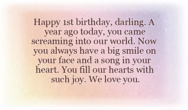 1St Year Birthday Wishes