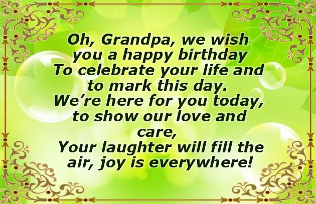 Happy Birthday Grandad Poem Happy Birthday Grandad Poem