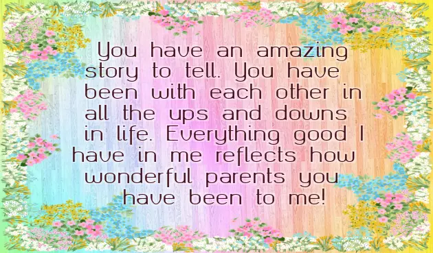 Silver Anniversary Message For Parents