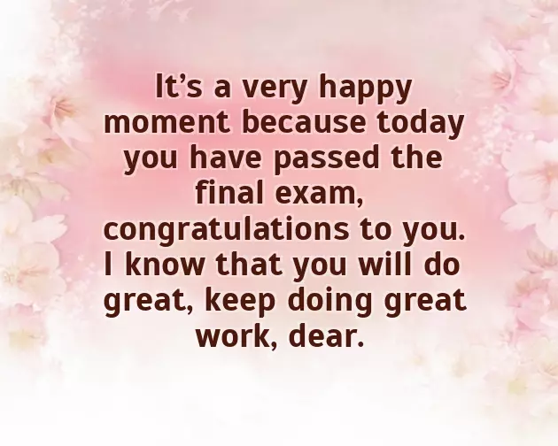 Exam Congratulations Wishes