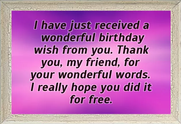 Thank You Notes For Birthday Wishes