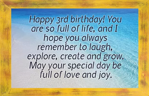 Happy Birthday Wishes 3 Year Old Boy