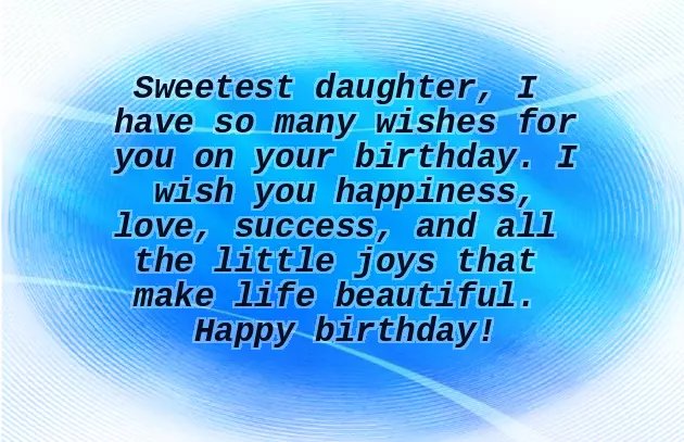 My Lovely Daughter Birthday Wishes