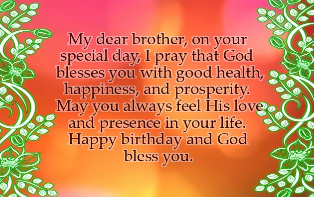 Birthday Wishes For Brother Bible Verse