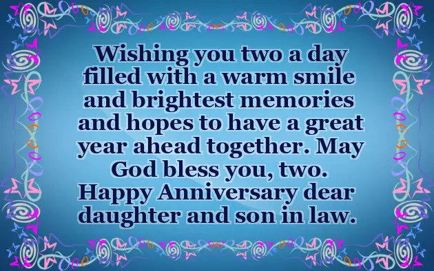 Marriage Anniversary Wishes For Daughter And Son In Law