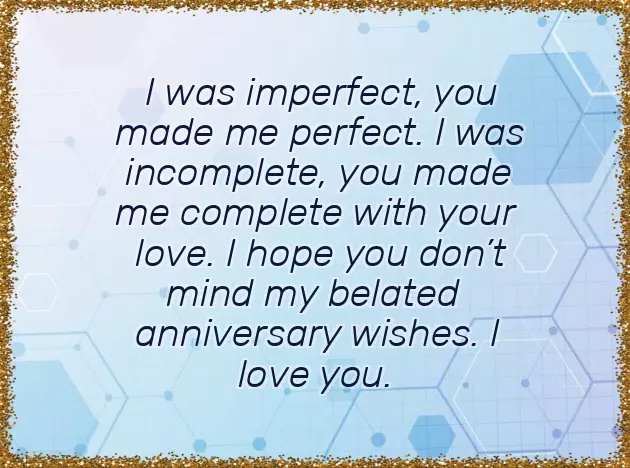 Belated Happy Married Life Wishes