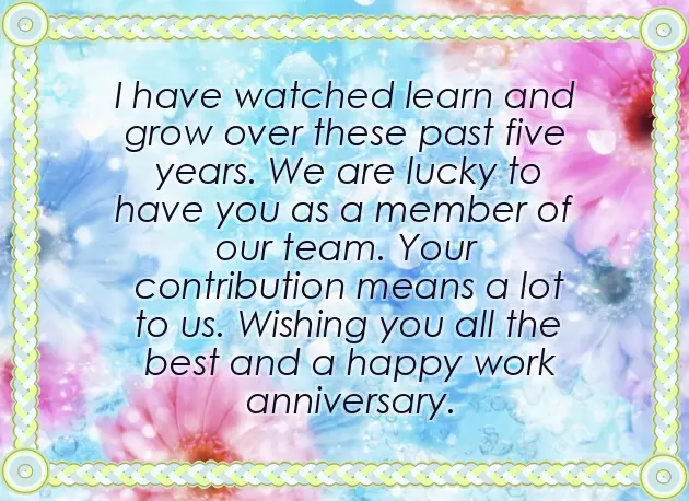 Work Anniversary Wishes To Colleague
