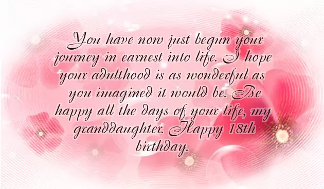 18Th Birthday Wishes For Granddaughter