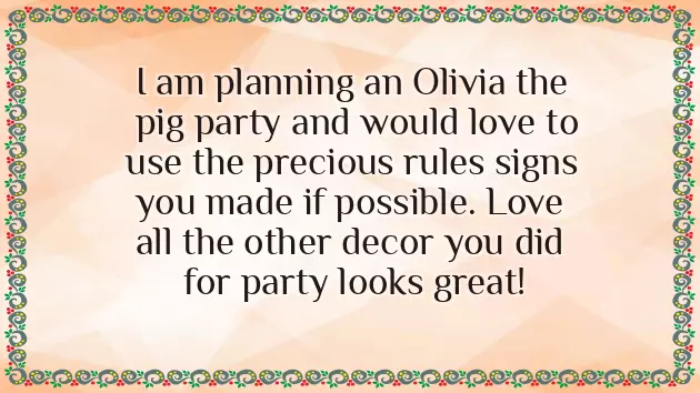 Happy Birthday Princess Olivia