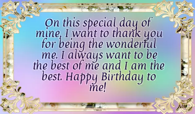 Happy Birthday To Me Words